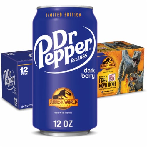 Dr Pepper Dark Berry Soda - Night Berry Twist, 12 fl oz Cans, 12-Pack