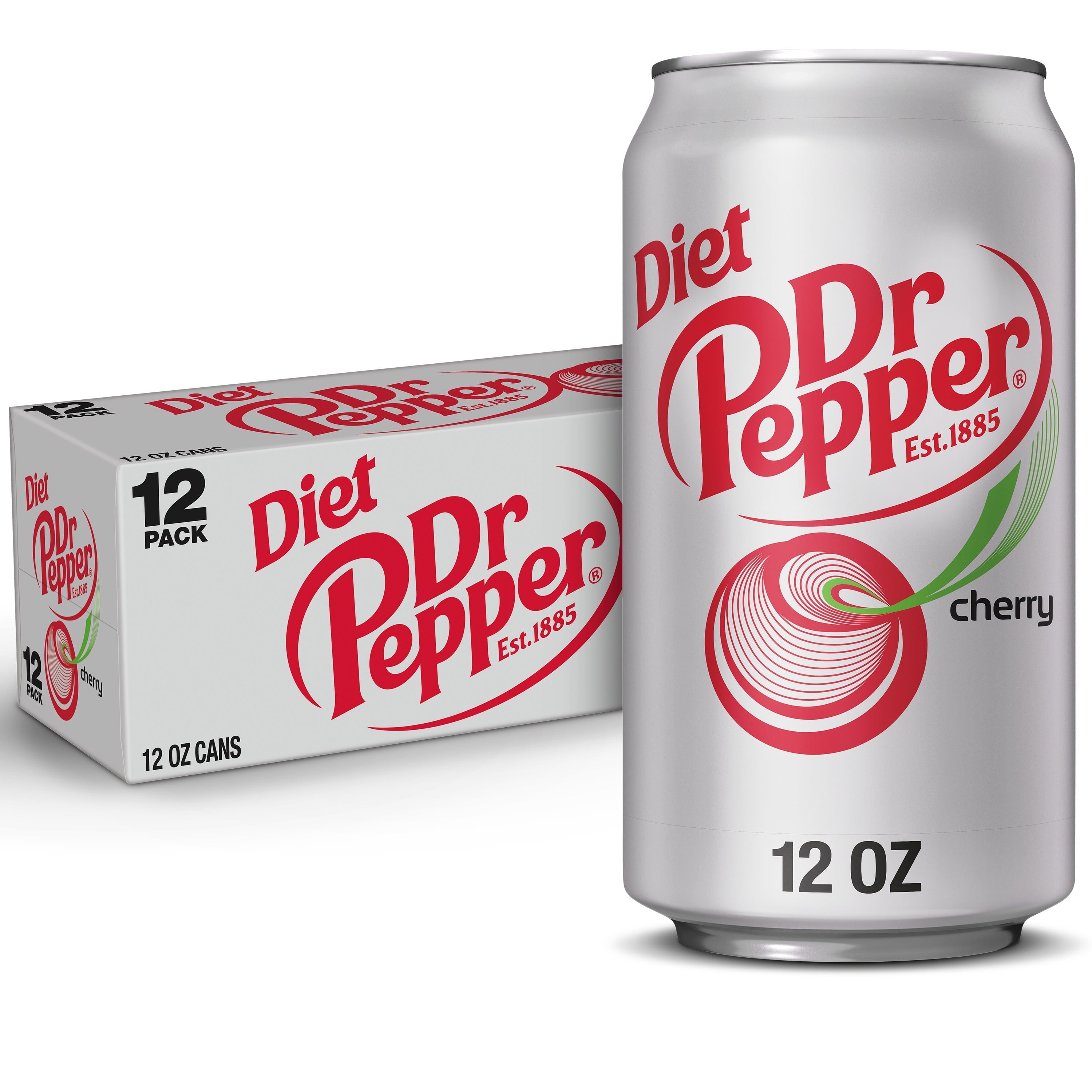 Diet Dr Pepper Cherry Soda - Cool Soda Splash, 12 fl oz Cans, 12-Pack