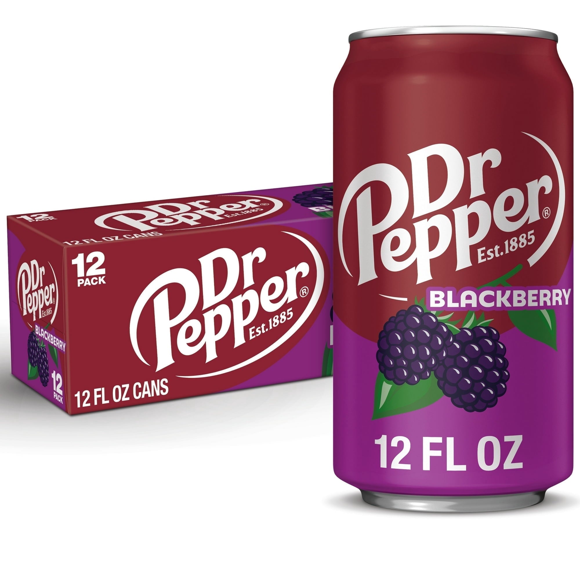 Dr Pepper Blackberry Soda - Blackberry Pour, 12 fl oz Cans, 12-Pack
