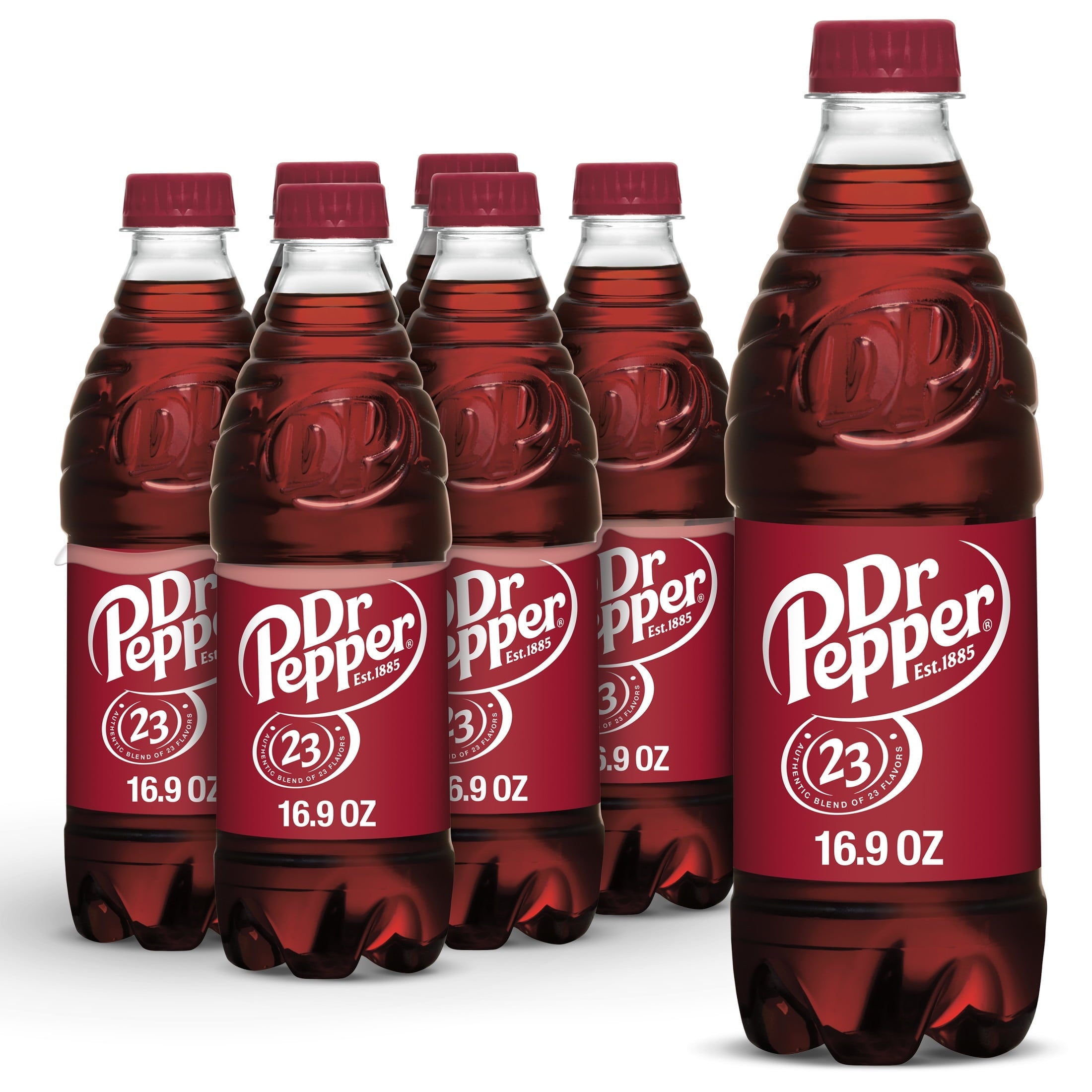 Dr Pepper Original Soda - Signature Sip, 16.9 fl oz Bottles, 6-Pack