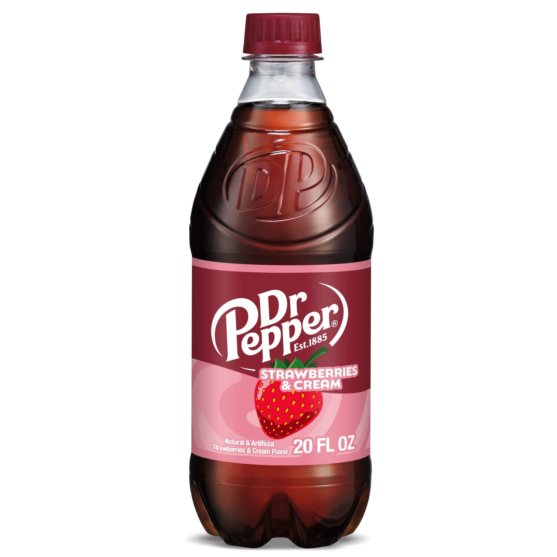 Dr Pepper Strawberries & Cream Soda - Cream Choice, 20 fl oz Bottle