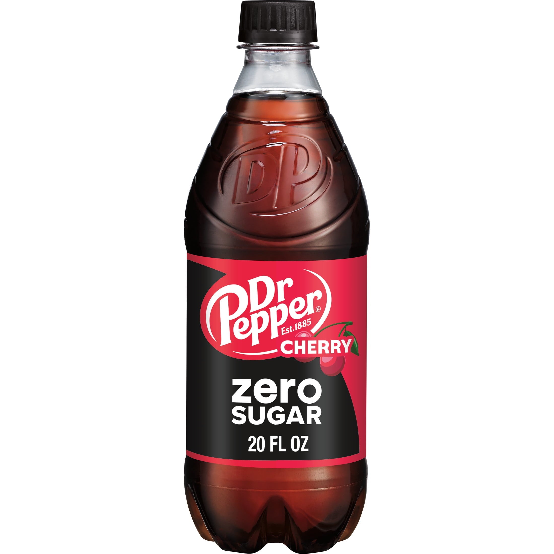 Dr Pepper Cherry Zero Sugar Soda - Clean Sip, 20 fl oz Bottle