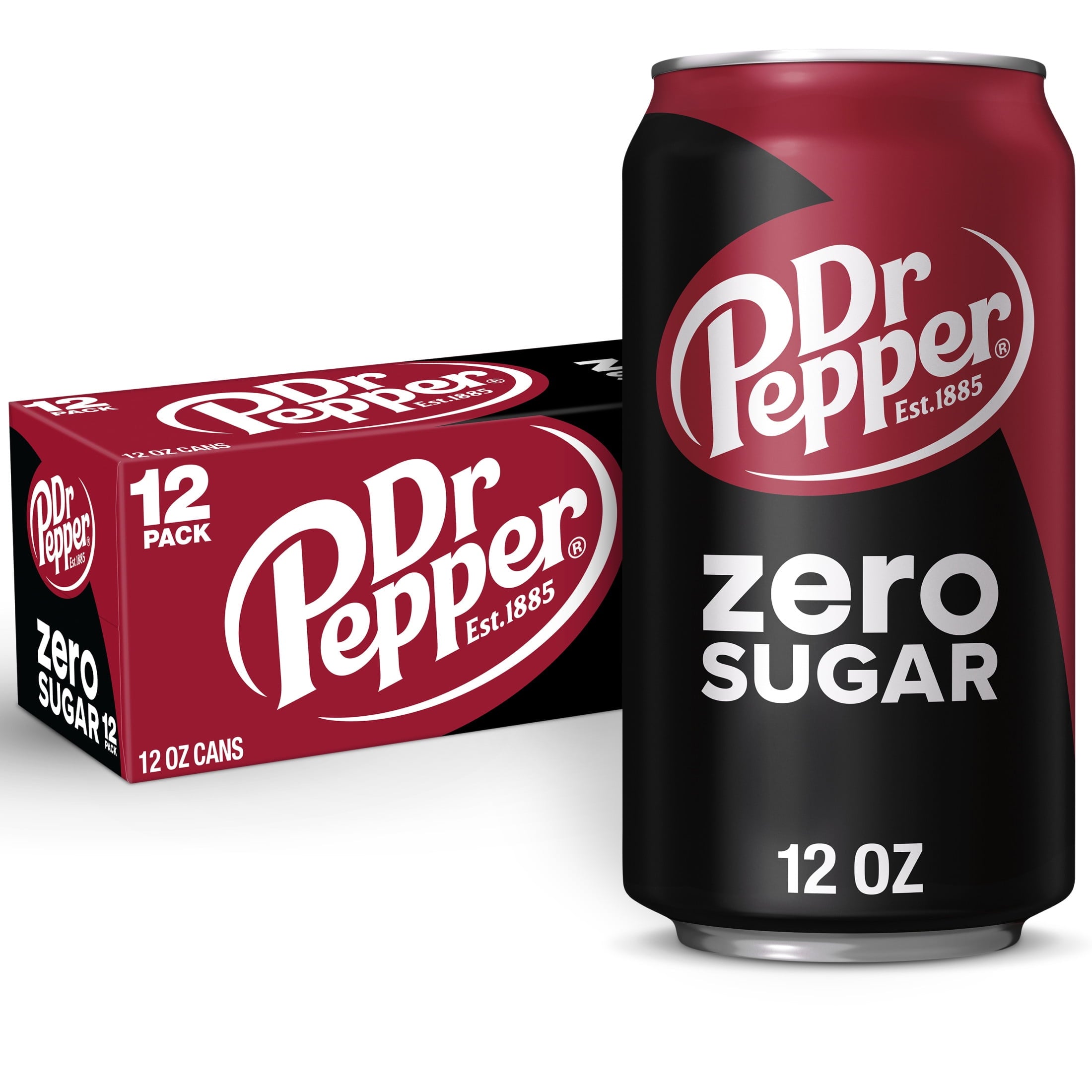 Dr Pepper Zero Sugar Soda - Classic Fizz Choice, 12 fl oz Cans, 12-Pack