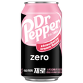 Dr Pepper Zero Strawberry Cream Flavor - Soft Berry Swirl, 350 ml Can